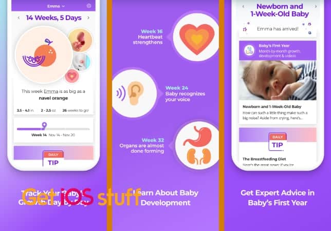 Pregnancy + baby tracker app for mom