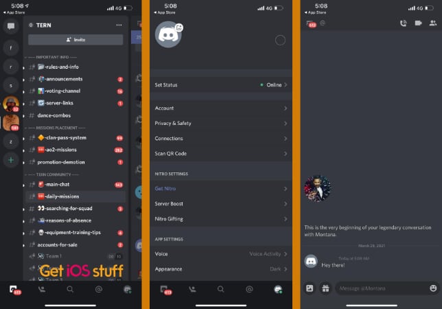 Discord iphone messaging app for gamers