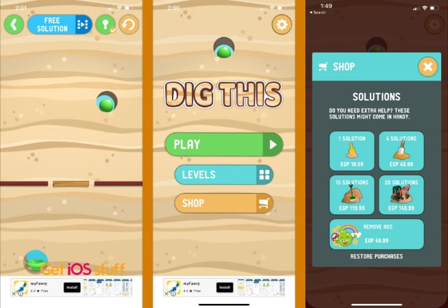 Dig This satisfying physics game for iphone