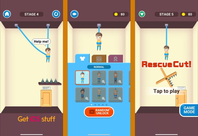 Rescue Cut iphone casual game