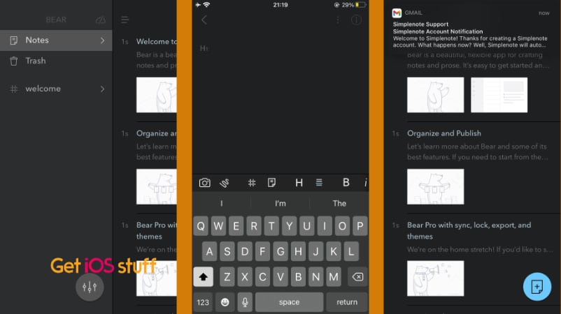 Screenshot of Bear - Markdown Notes app