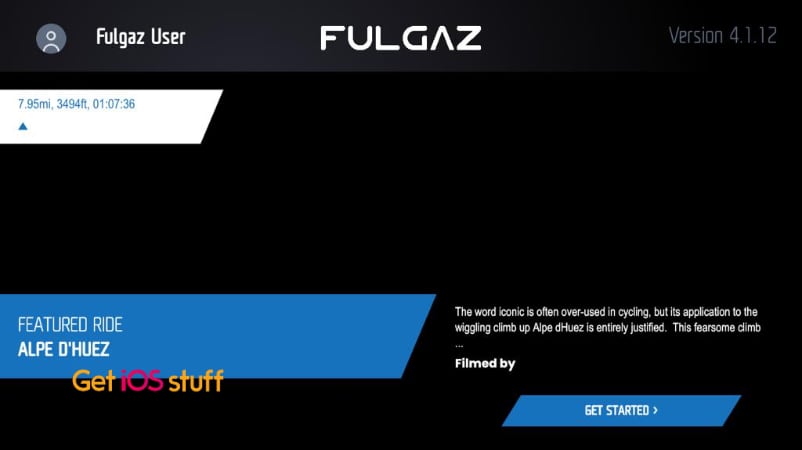 Screenshot of FulGaz Video cycling simulator app
