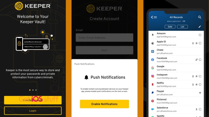 Screenshot of Keeper Password Manager iPhone app