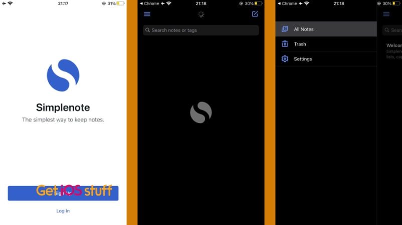 Screenshot of Simple notes, todos and memos app