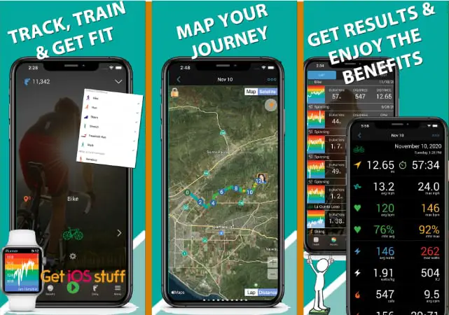 Screenshot of iBiker Cycling & Heart Trainer app