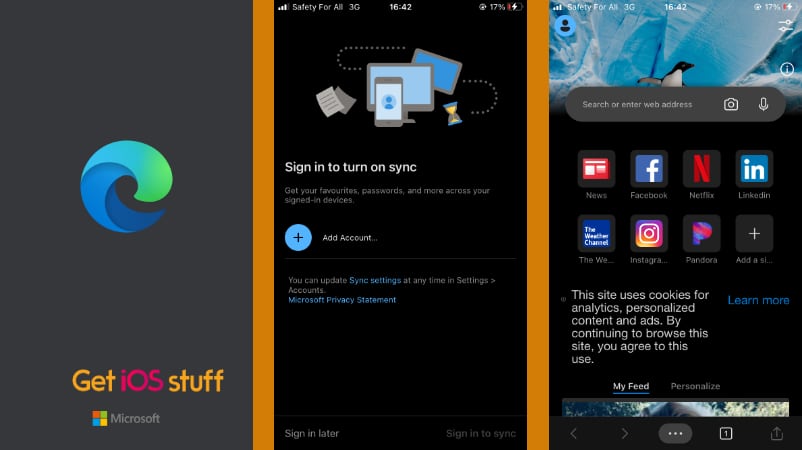 Screenshot of Microsoft Edge- Web Browser app