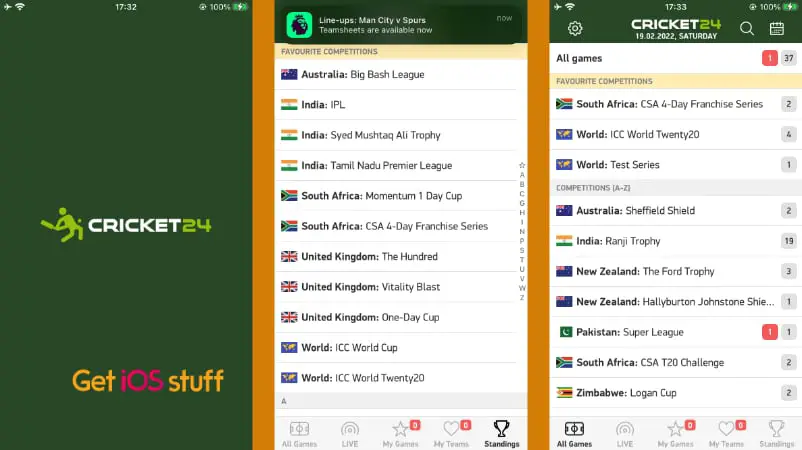 Screenshot of Cricket 24 - live scores app