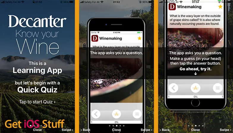 Screenshot of Decanter Know Your Wine app